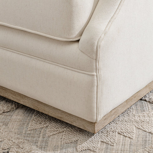 Minerva Swivel Barrel Chair - Beige Modern Swivel Chair | Swivel Accent Chairs | Kinwell Furniture | Swivel Armchairs